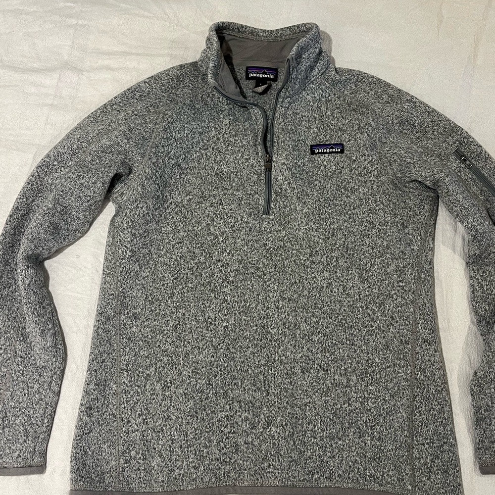 Patagonia Men's Zip-Up Sweater in Heather Gray